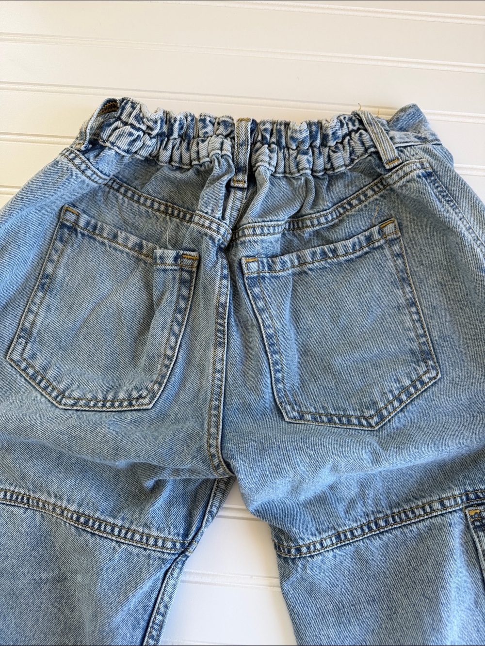 Aeropostale Light Blue Denim Cargo Pants - Men's S Baggy Cargo Y2K Retro Style - Picture 12 of 12